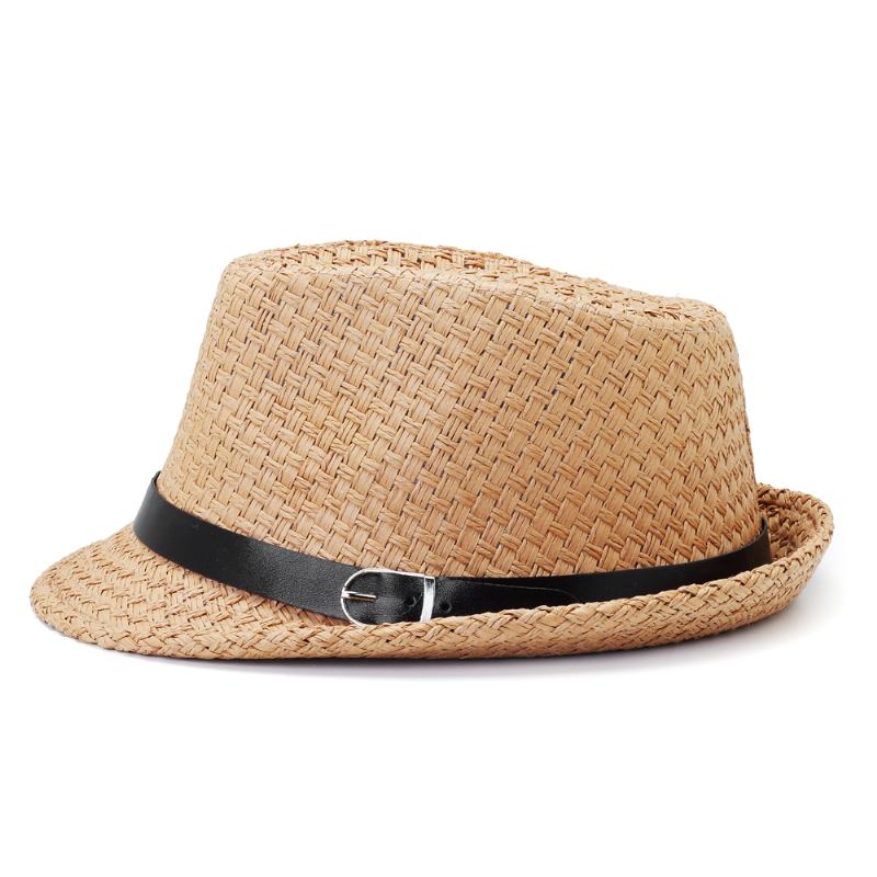 Menn Dame Klassisk Wide Rim Strå Cowboy Hat Outdoor Visir Fedora Beach Panama Hats