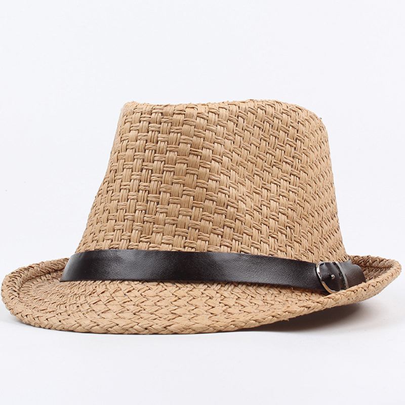 Menn Dame Klassisk Wide Rim Strå Cowboy Hat Outdoor Visir Fedora Beach Panama Hats