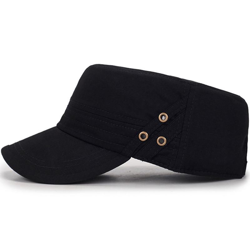 Menn Dame Vogue Cotton Ensfarget Flat Cap