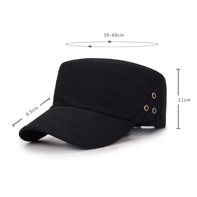 Menn Dame Vogue Cotton Ensfarget Flat Cap