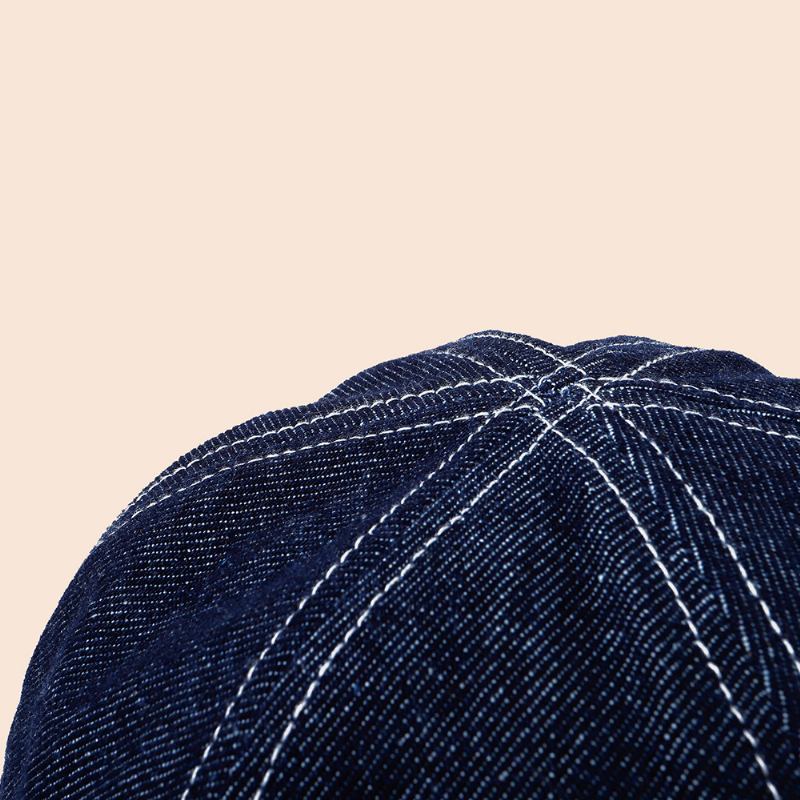 Menn Denim Dome Brev Broderi Utleier Cap Hip Hop Sommer Solskjerm Justerbar Brimless Beanie Skull Cap