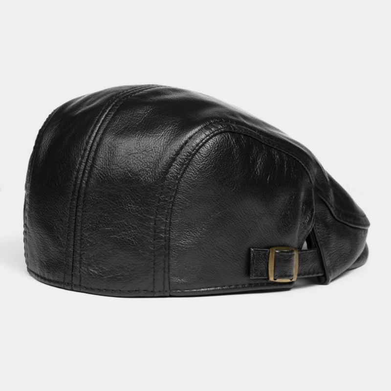 Menn Ekte Skinn Solid Uformell Klassisk Varm Forover Hatt Beret Hat