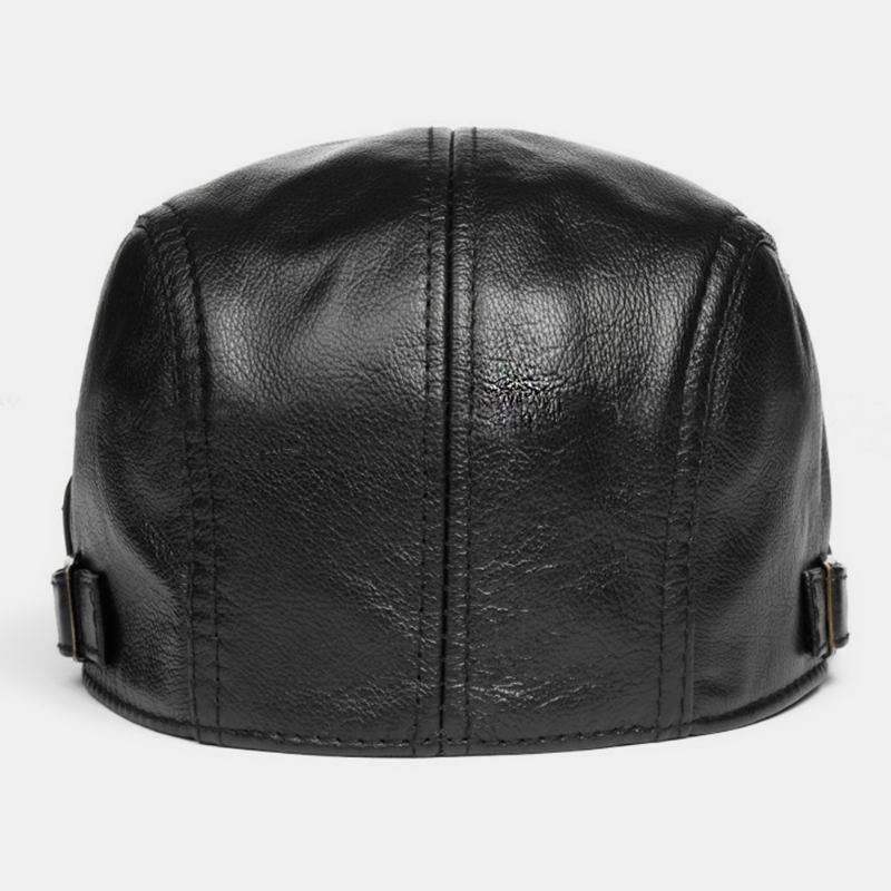 Menn Ekte Skinn Solid Uformell Klassisk Varm Forover Hatt Beret Hat