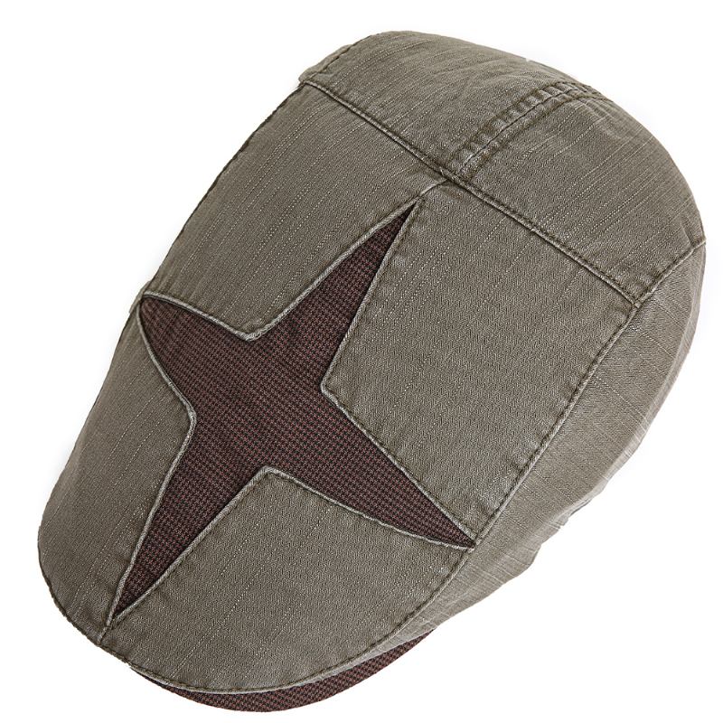 Menn Kvinner Bomull Justerbar Patchwork Painter Berets Caps