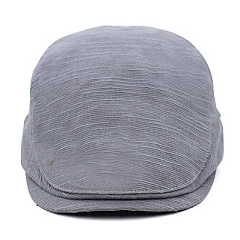 Menn Kvinner Bomull Retro Rutet Beret Hat Cabbie Cap