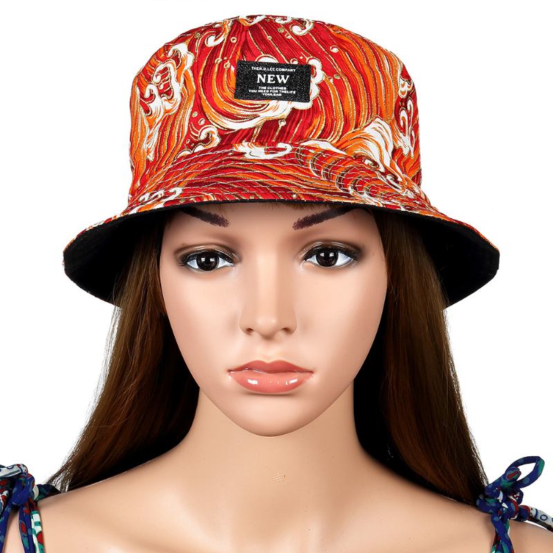 Menn Kvinner Gate Double-faced Bucket Hat