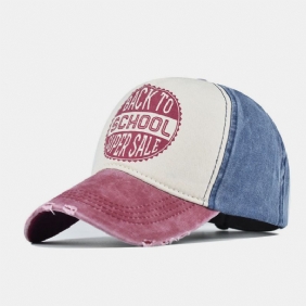 Menn Made-gamle Bomull Vasket Kontrastfarge Fritids Baseball Hat