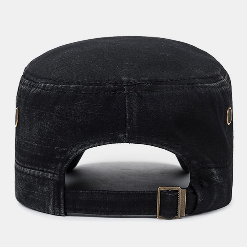 Menn Made-gammel Bomull Utendørs Fritids Brief Militær Hat Flat Hat Peaked Hat