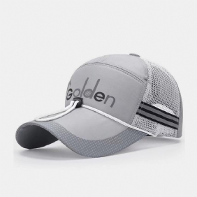 Menn Natt Refleks Strip Mesh Pustende Baseball Caps Justerbar Vindtett Tau Utendørs Fiske Solskjerm Trucker Hat