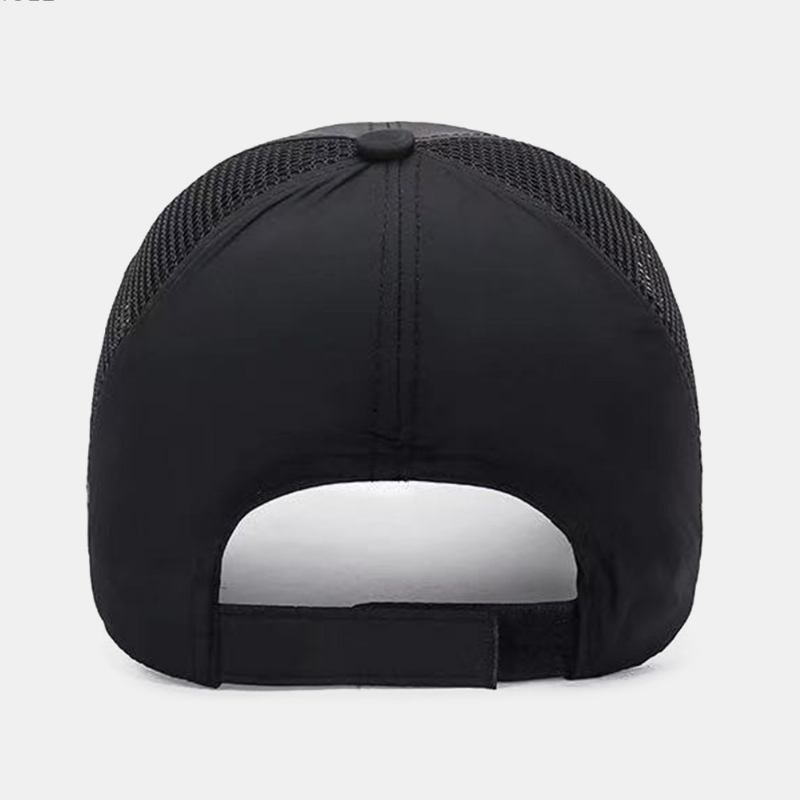 Menn Natt Refleks Strip Mesh Pustende Baseball Caps Justerbar Vindtett Tau Utendørs Fiske Solskjerm Trucker Hat