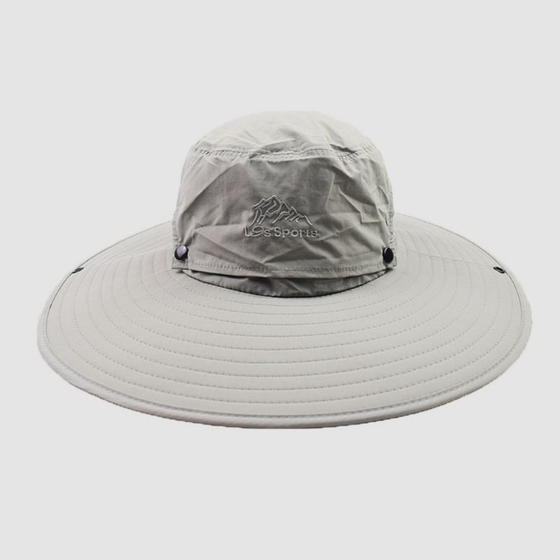 Menn Sommer Uv-beskyttelse Wild Big Rim 12 Centimeter Visir Justerbar Solhatt Bøttehatt For Fiske Fjellklatring