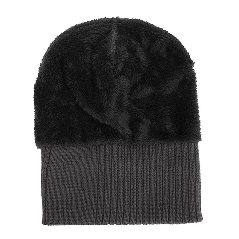 Menn Vinter Tykke Brimless Strikket Lue Slouch Beanie Caps