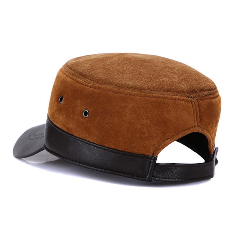 Menn Vinter Varm Militær Flat Top Cap Uformell Utendørs Solskjerm Baseball Hat