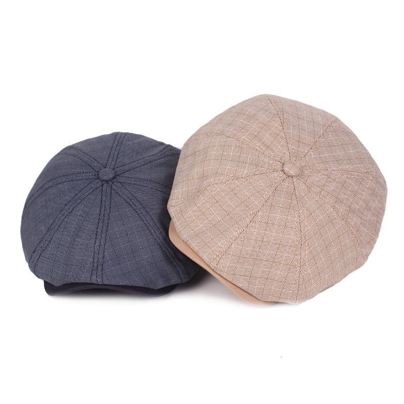 Menn Visir Lin Newsboy Beret Caps