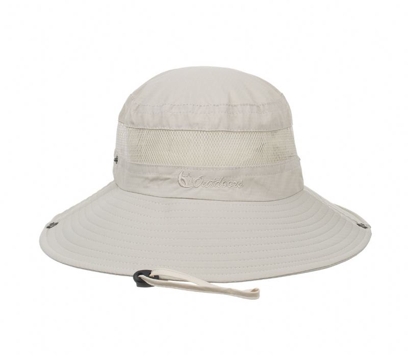 Mesh Pustende Solid Farge Solkrem Fisherman Hat Basin Hat