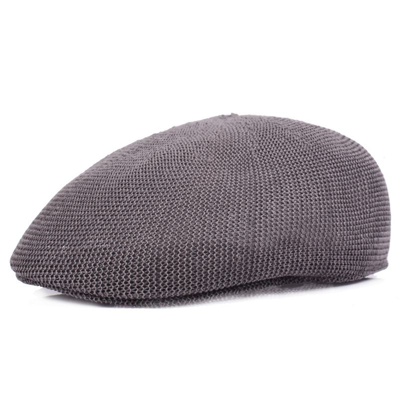 Net Hat Sommer Beret Menns Mesh Cap Britisk Fritids Solhatt Dame Stråhatt