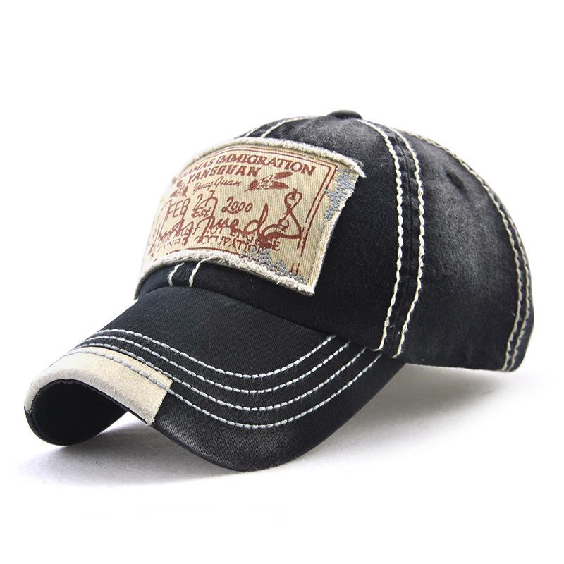 Ny Koreansk Stil Trendy Herre- Og Damehatter Med Retrotrykt Patch-broderi Baseballcaps