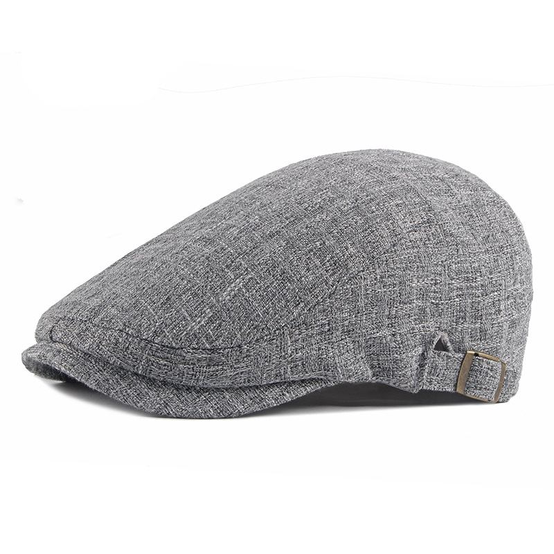 Ny Stil Hat Britisk Retro Bomull Og Lin Beret Casual