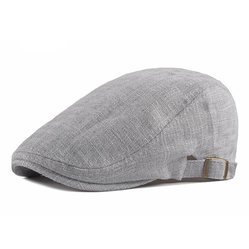 Ny Stil Hat Britisk Retro Bomull Og Lin Beret Casual