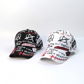 Ny Stil Hat Graffiti Baseball Cap Utendørs Skygge Solbeskyttelse Cap Hat Trendy Hip Hop Hat Oem