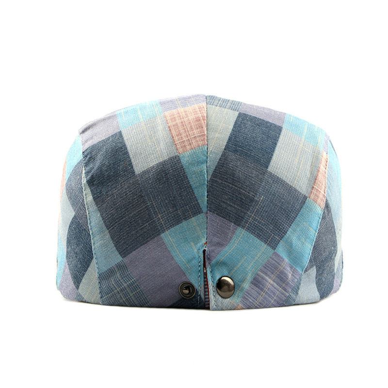 Peaked Cap Dame Britisk Rutete Beret