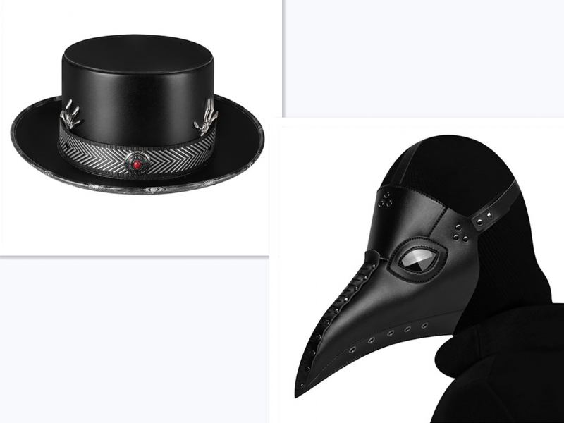 Plague Doctor Dome Magic Hat Gentleman Top Hat