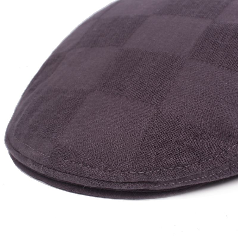 Plaid Beret Caps Cotton Justerbar Newsboy Hunting Hat