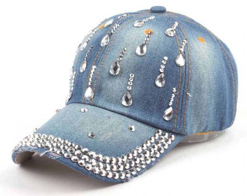 Regndråper Med Diamanter Og Diamanter Mote Outdoor Cap Baseball Cap