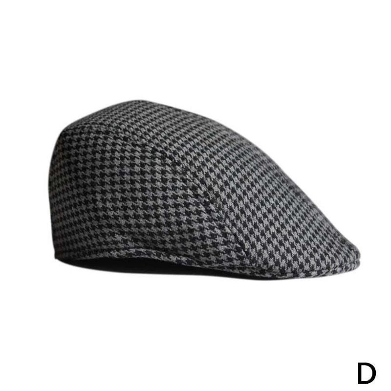 Rutenett Foreldre-barn Ull Beret Uformell Houndstooth Hat