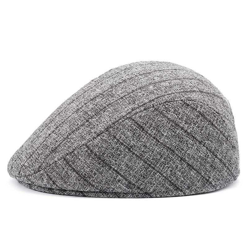 S/m/l Stripe Far Fritids Middelaldrende Beret Hat Komfortabel Lin Gammel Mann Forward Caps