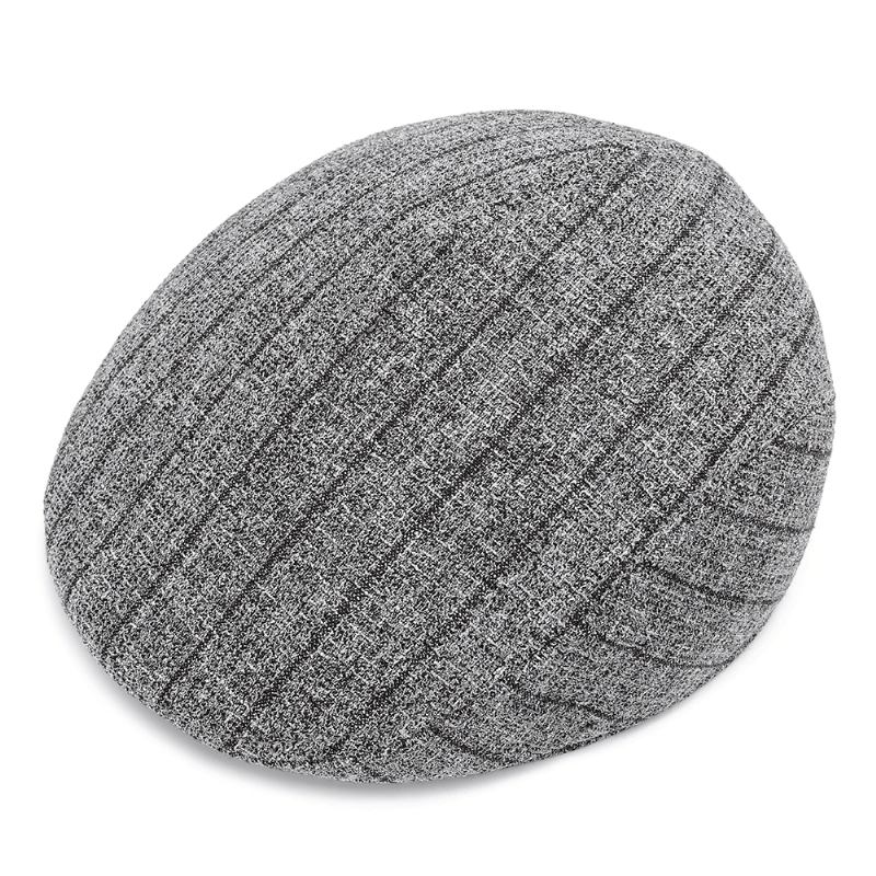 S/m/l Stripe Far Fritids Middelaldrende Beret Hat Komfortabel Lin Gammel Mann Forward Caps