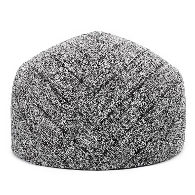 S/m/l Stripe Far Fritids Middelaldrende Beret Hat Komfortabel Lin Gammel Mann Forward Caps