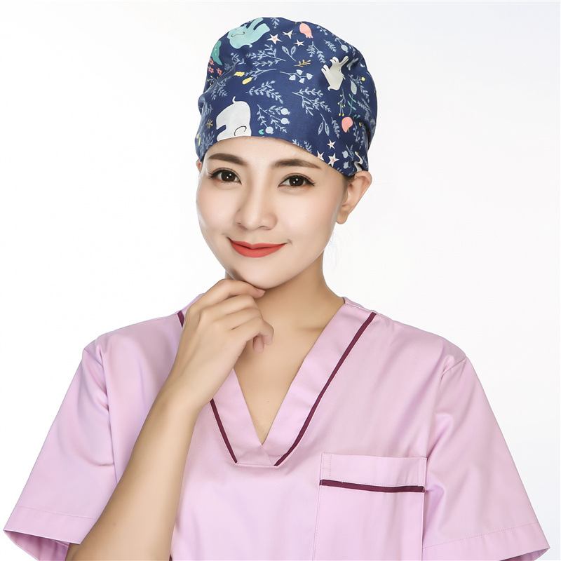 Scrub Caps Kirurgisk Cap Bomull Kjemoterapi Tynn Turban