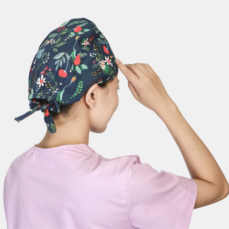 Scrub Caps Kirurgisk Cap Bomull Kjemoterapi Tynn Turban