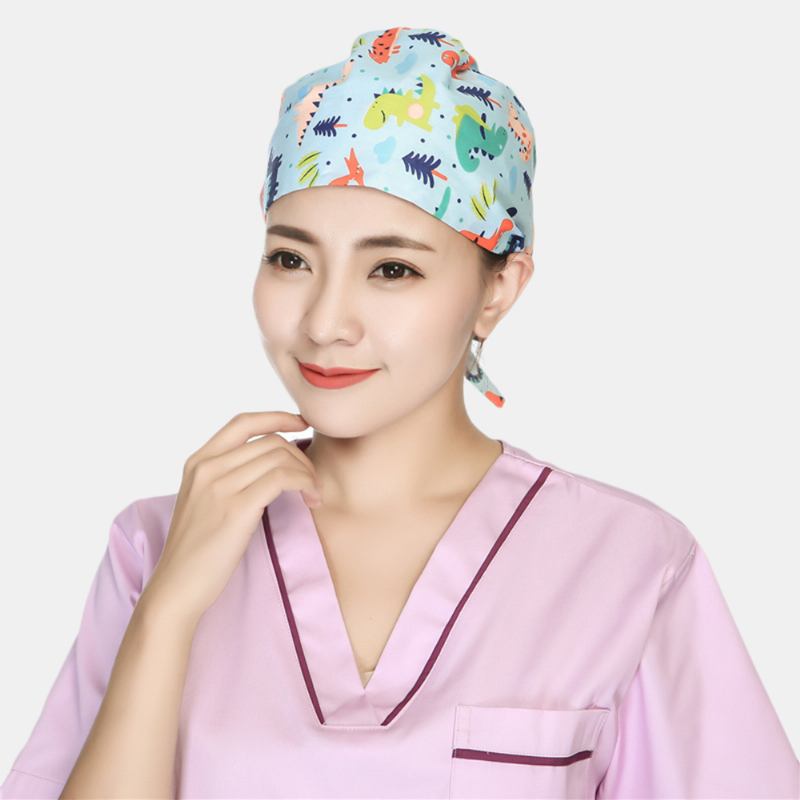 Scrub Caps Kirurgisk Cap Bomull Kjemoterapi Tynn Turban