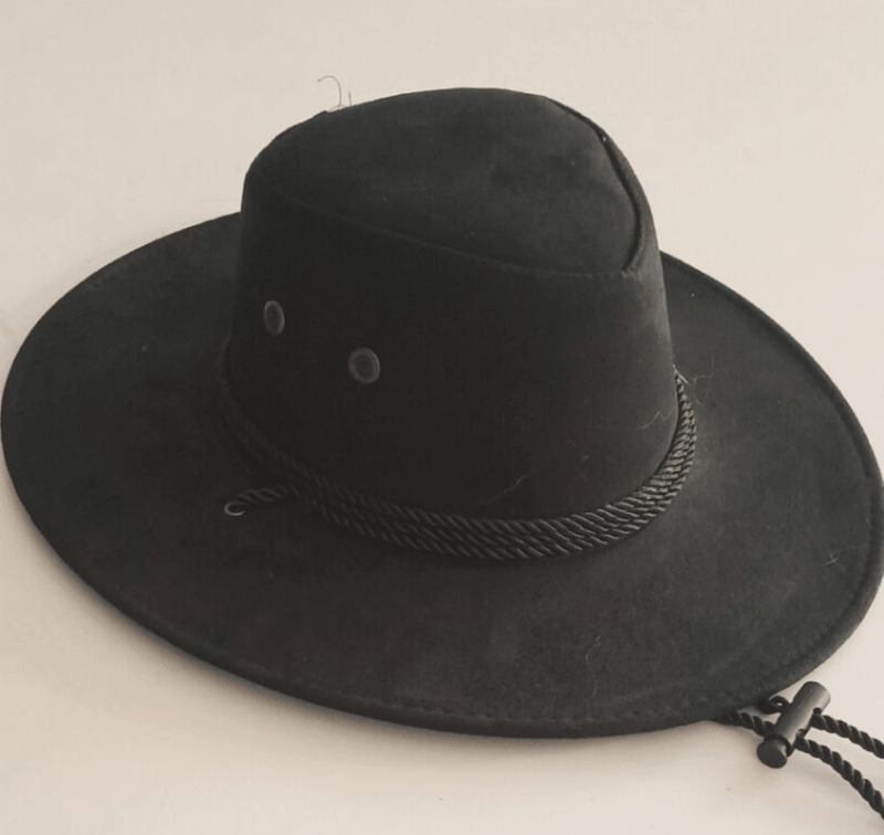 Stor Langs Kyllingskinn Fløyel Western Rope Rider Hat Cowboy Hat Stereotyp Hat