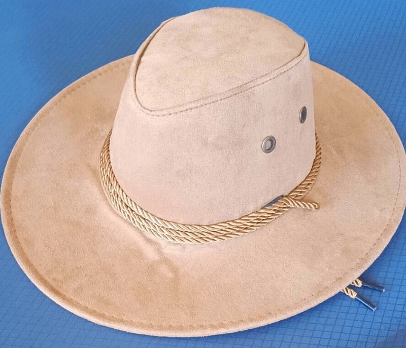 Stor Langs Kyllingskinn Fløyel Western Rope Rider Hat Cowboy Hat Stereotyp Hat