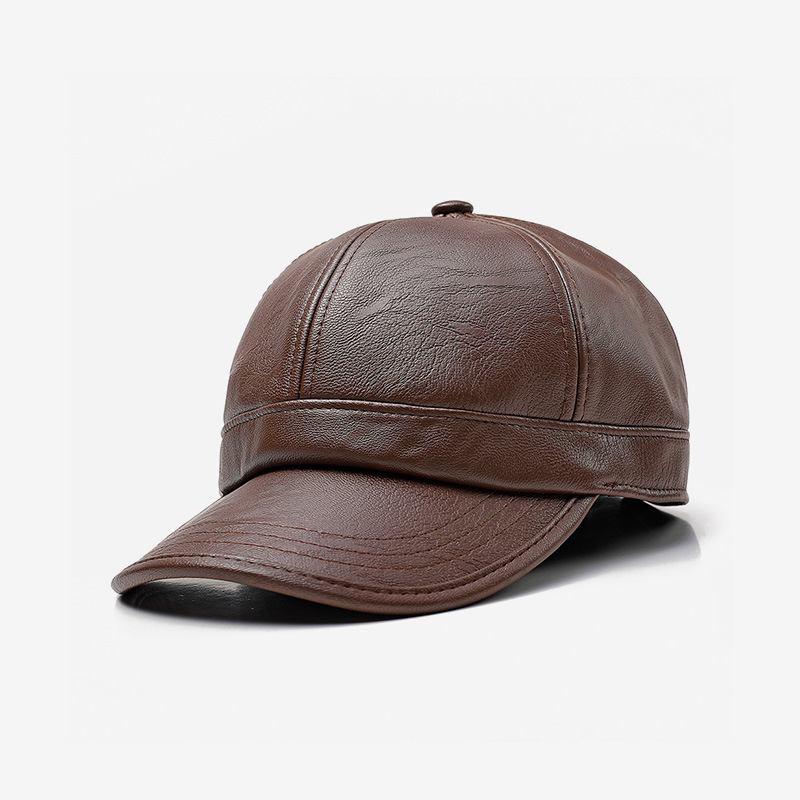 Sun Crown Høst Vinter Baseball Cap Middelaldrende Varm Hat Menns Enkel Duck Cap