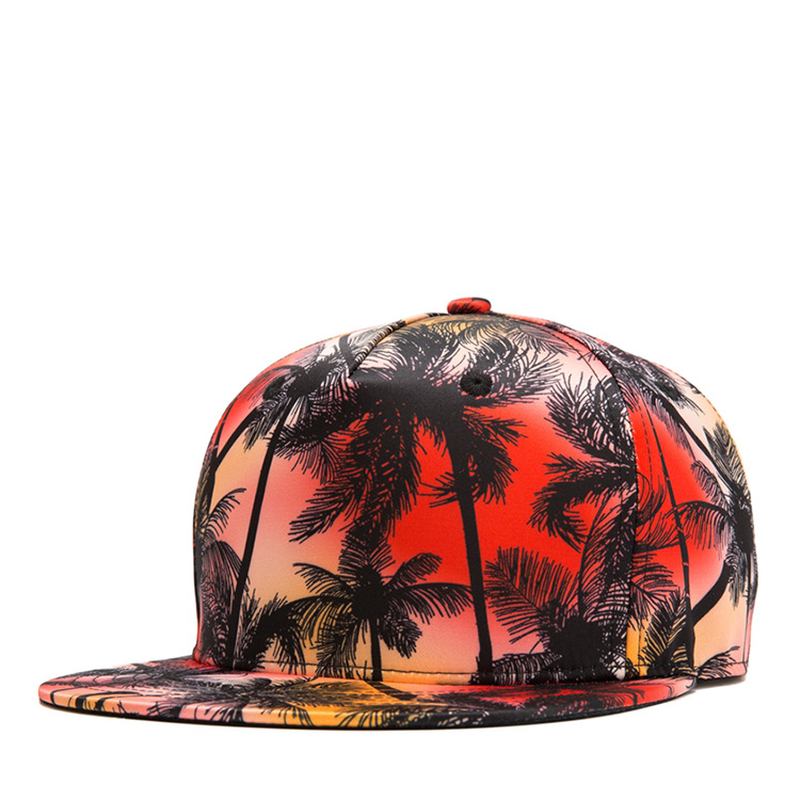 Tropical Wind Coconut Flat Hat Leaf Hip Hop Hat Baseball Cap