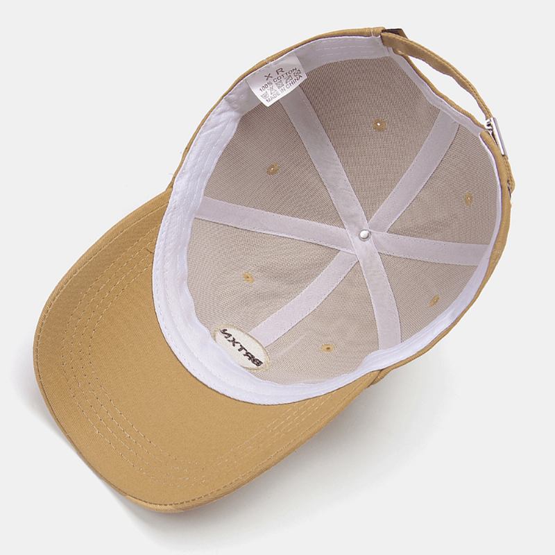 Unisex All-match Cotton Letter Rund Etikettbroderi Sunshade Baseball Cap