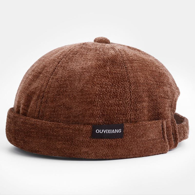 Unisex Bomull Bokstavmønster Hodeskalle Cap Justerbar Varm Pustende Solskjerm Solkrem Uten Kanter Beanie Landlord Cap