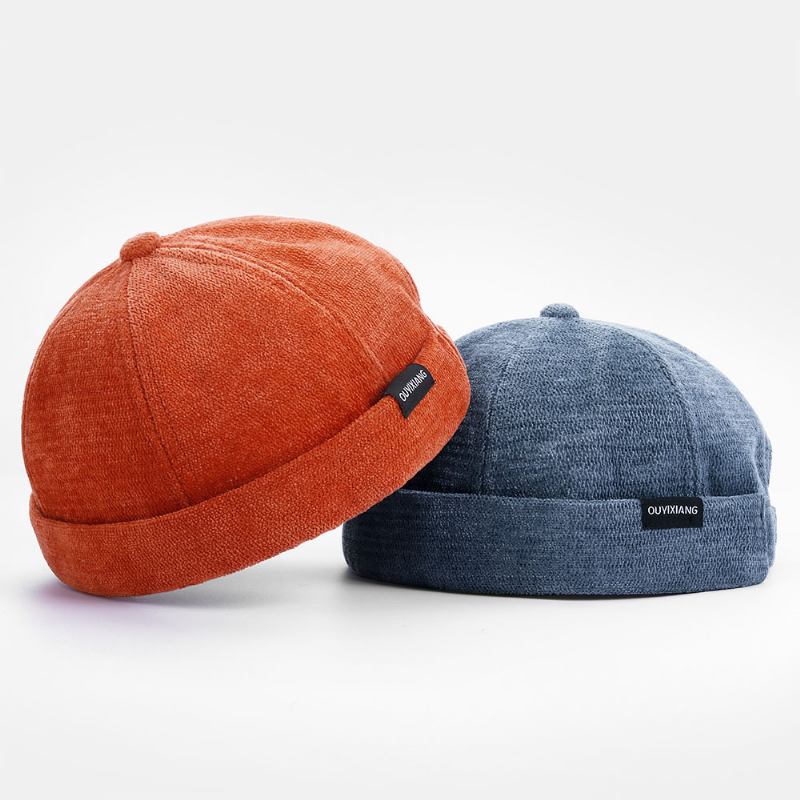 Unisex Bomull Bokstavmønster Hodeskalle Cap Justerbar Varm Pustende Solskjerm Solkrem Uten Kanter Beanie Landlord Cap