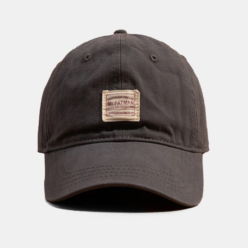 Unisex Bomull Solid Myk Topp Baseball Caps Bokstaver Mønster Patch Mote Solskjerm Lue