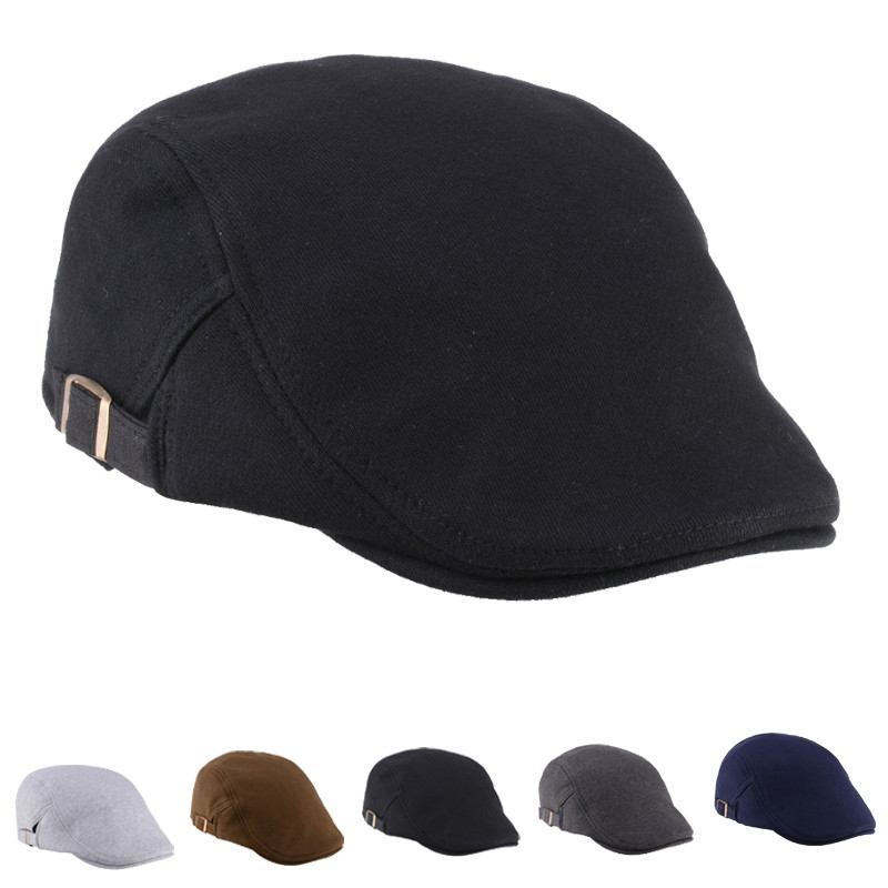 Unisex Bomullsblanding Baskerhatt Papir Gutt Andnebb Golf Flat Spenne Cabbie Cap For Menn Kvinner