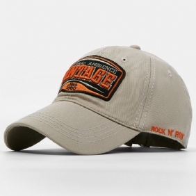 Unisex Bomullsbrevbroderilapp All-match Solkrem Baseballcaps