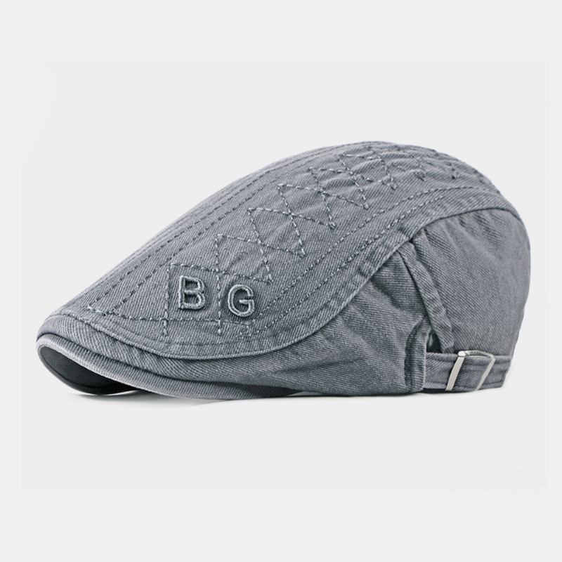 Unisex Bomullsbroderibokstaver Uformell Mote Fremover Hatt Beret Hat