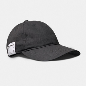 Unisex Bomullssideetikettlapp Uformell Mote Justerbar Solkrem Baseballcaps