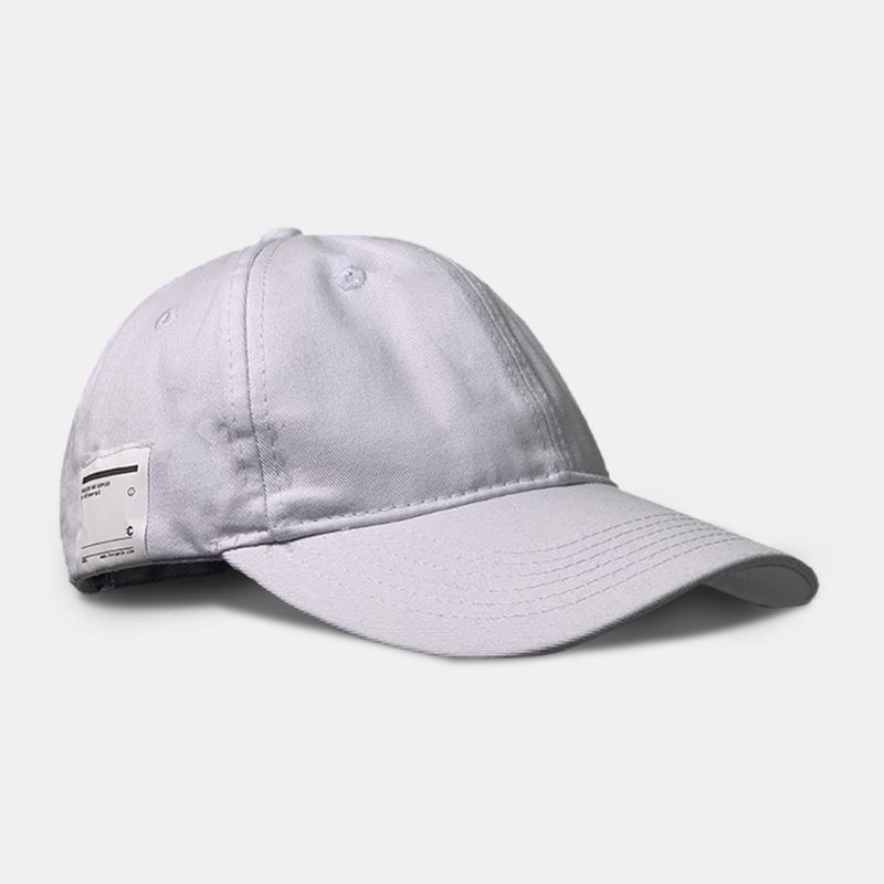 Unisex Bomullssideetikettlapp Uformell Mote Justerbar Solkrem Baseballcaps