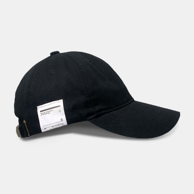 Unisex Bomullssideetikettlapp Uformell Mote Justerbar Solkrem Baseballcaps