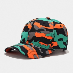 Unisex Camouflage Baseball Cap Farget Graffiti Bomull Utendørs Solkrem Wild Fitted Hat